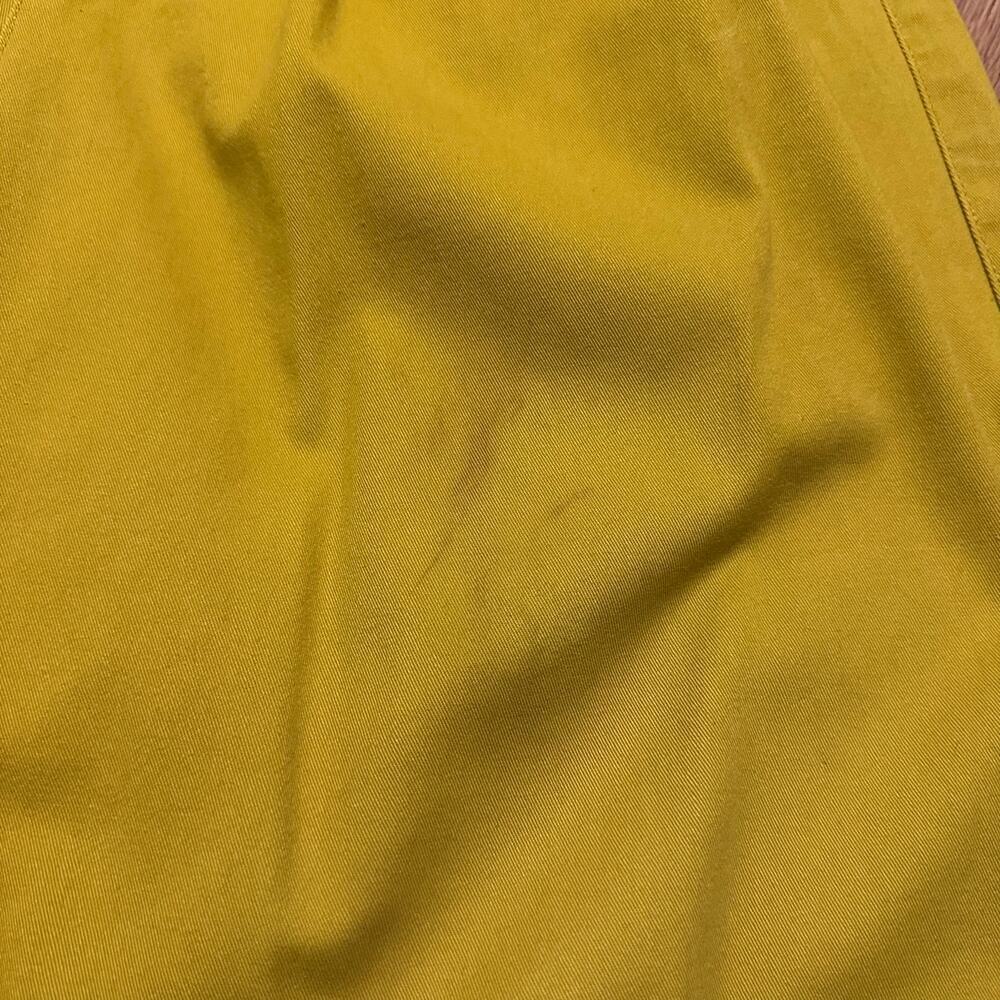 Madewell wide leg yellow pleated pants size 6 FLAWS bright color cotton blend - Picture 2 of 8